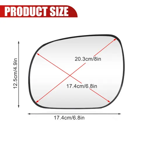 Imagen 2 del producto 87931-42880 Espejo retrovisor izquierdo y derecho con placa de cristal para Toyota Rav4 2006 2007 2008 2009 2010 2011 2012 lente de espejos