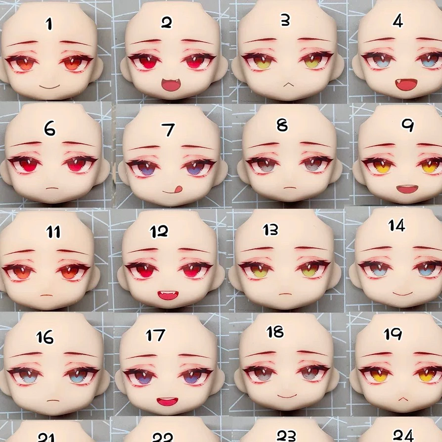 Original Design Ob11 Face Doll WUDU Handmade Water Sticker Faceplate  Game Cosplay Toy Accessories