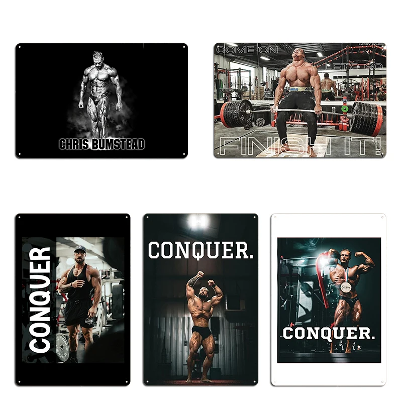 Chris Bumstead legend Fitness Art Vintage Metal Plaque Printing Customize Club Bar Wall Mural Kitchen Tin Sign Poster