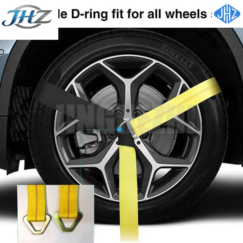 JHZ for Car Axle Straps Off Road Tow Rope 2PCS 90x5cm Protective Sleeve For Securing Car Transport Axle Tie Down Straps 4500 Kg