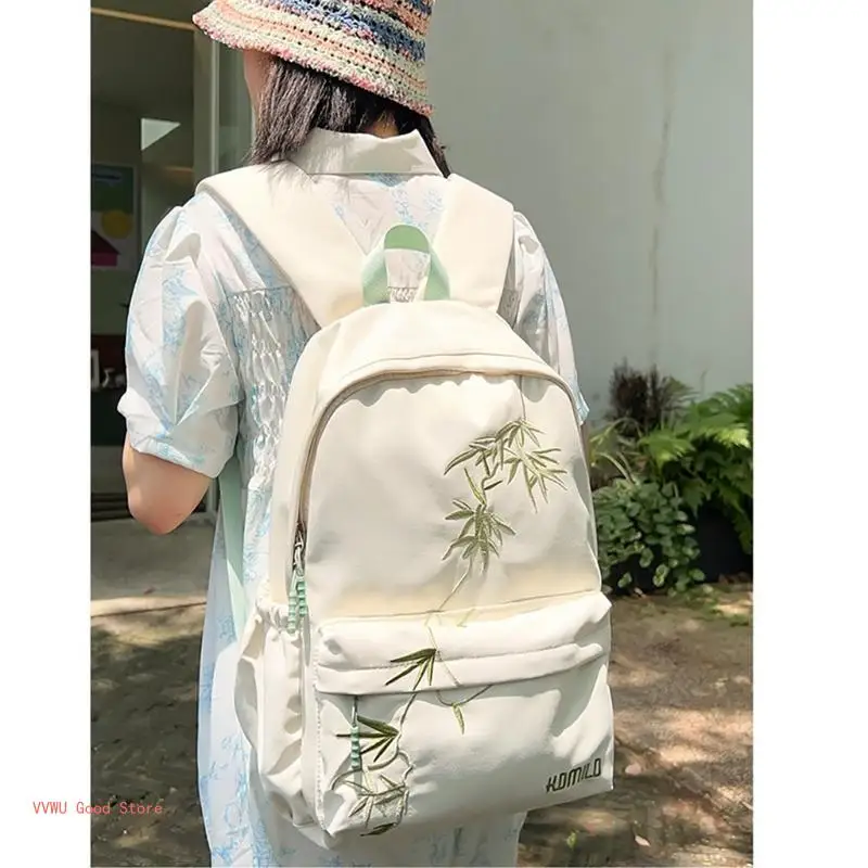 

Laptop Backpack Student School Backpack Large Capacity Travel Backpack Asian Bamboo Backpack Casual Daypacks for Daily