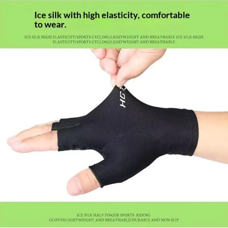 Half Finger Fingerless Cycling Gloves Men Women Anti-Slip Breathable Shock Absorption Summer Bicycle Bike Gym Training Sports Gl
