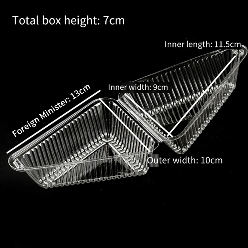 حاويات بلاستيكية لشرائح الكعك ، غطاء مفصلي 5 بوصات ، حاوية كعك الجبن للمنزل ، مخابز ومقهى ، سهلة التركيب