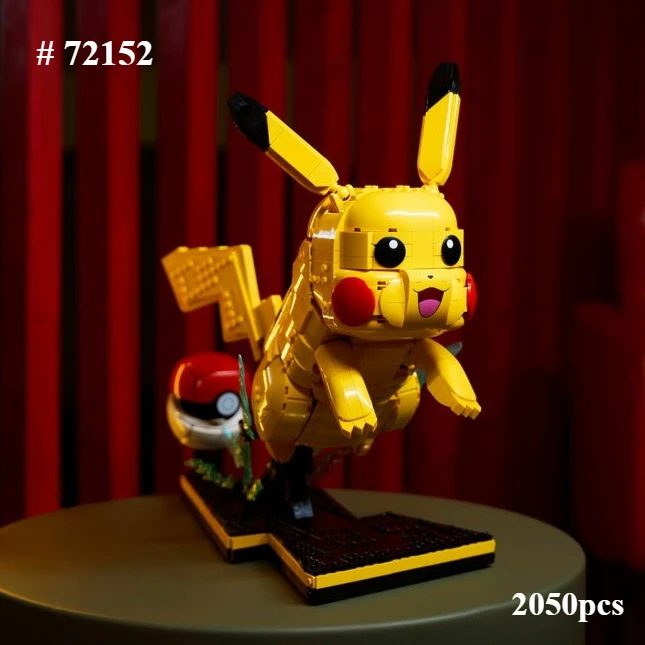 

Набор строительных блоков Pikachu Construction 72152, совместимый с деталями Lego, подходит для подарков на Хэллоуин и Рождество, 2050 шт.