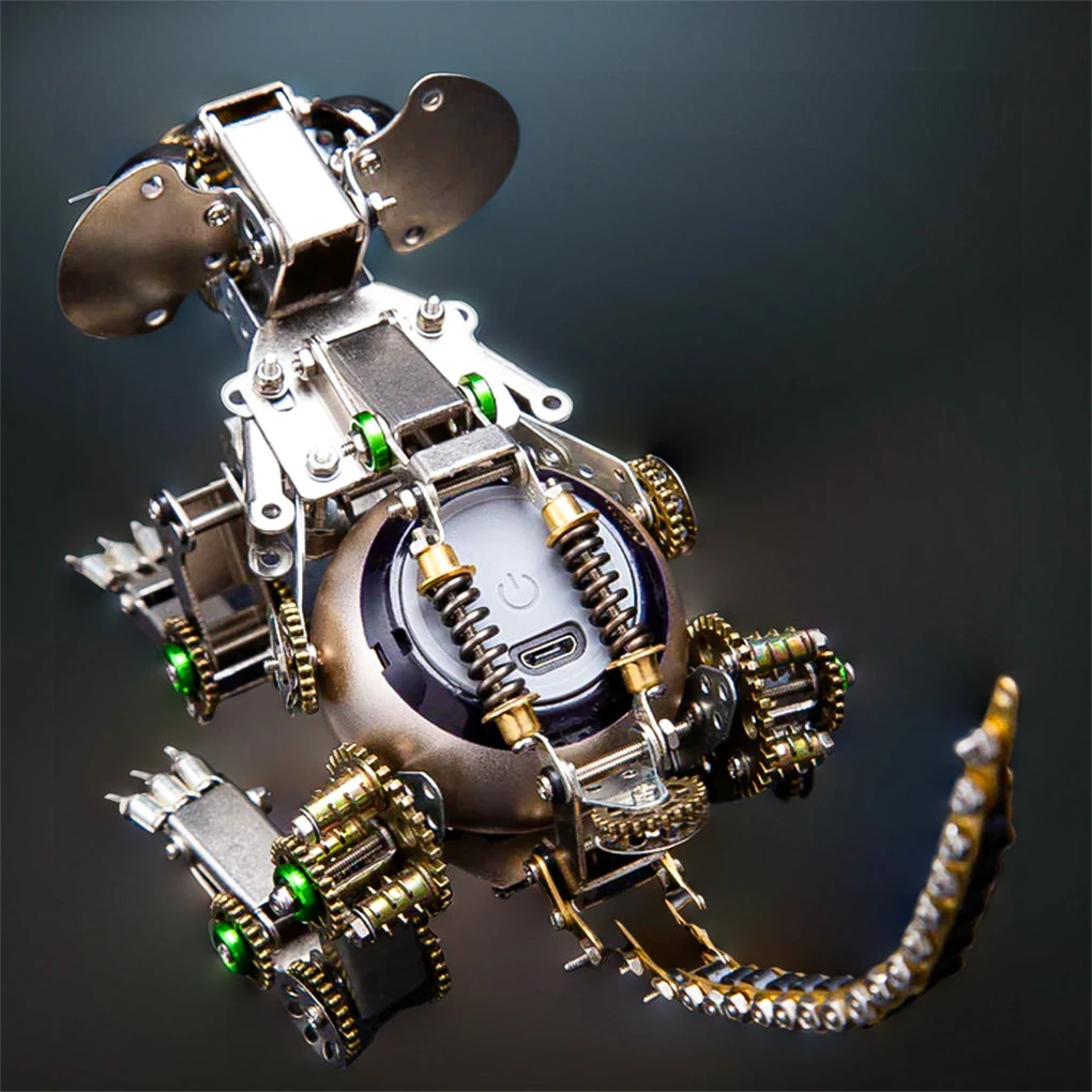525PCS DIY 3D Mouse Metal Mechanical Puzzle Easter Mouse Assembly Animal Model Kit  model lover gift