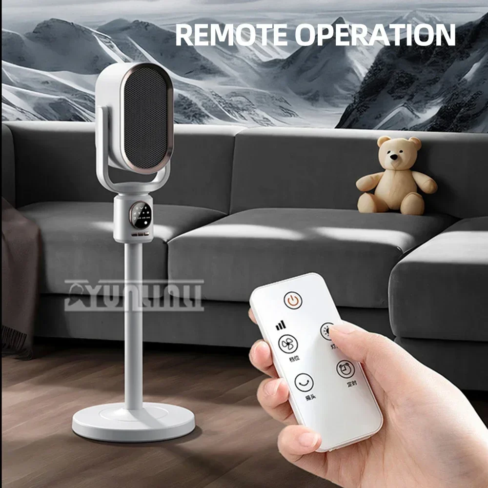 Household Floor-Type Adjustable Heating Fan PTC Vertical Electric Energy Saving Heater For Winter