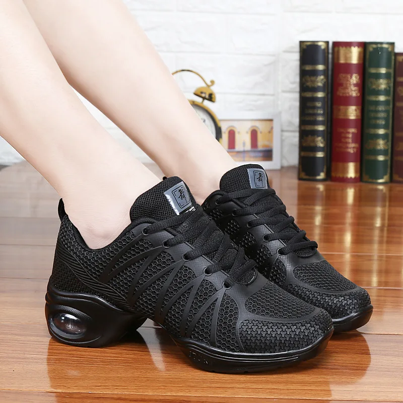 Hot New Sports Feature Soft Outsole Breath Dance Shoes Sneakers For Woman Practice Shoes Modern Dance Jazz Shoes Sneakers