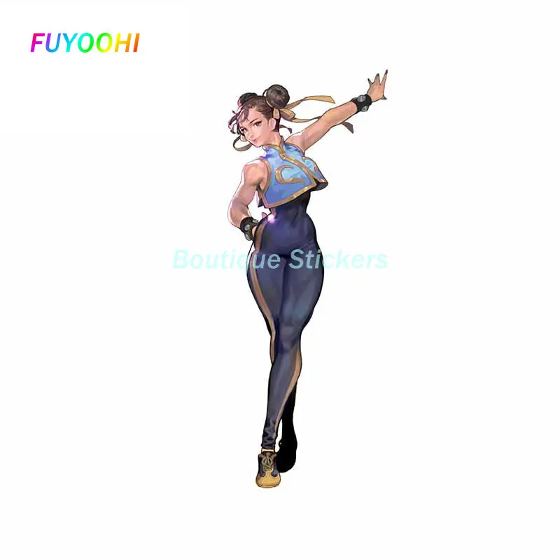 FUYOOHI Funny Stickers The King of Fighters Chun Li Decal Windows Car Stickers Car Motorcycle Anime Vinyl Car Wrap Decals