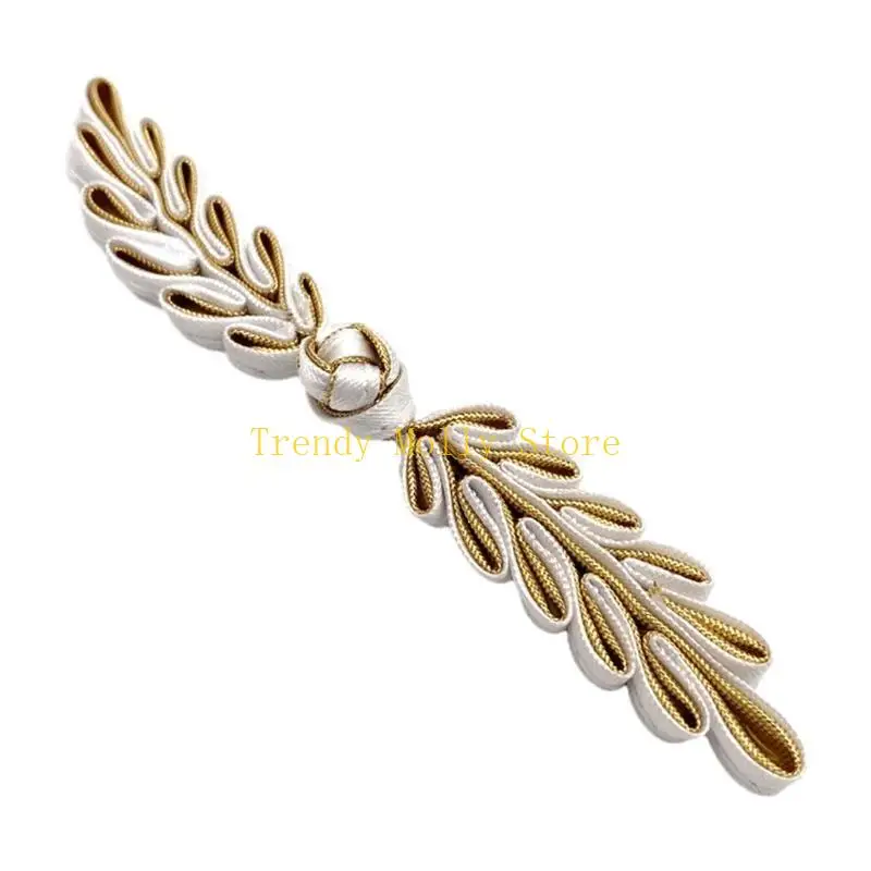 N5KB Botón cierre chino Bufand Cardos Cardos Cosición, multicolor