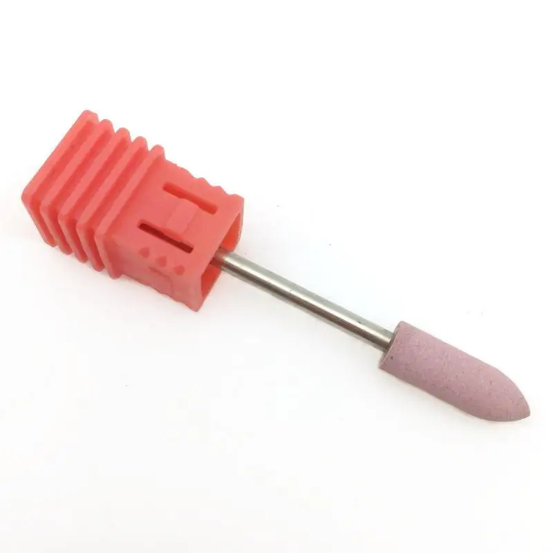 1PC Long Bullet Head Nail Drill Rubber Silicon Material Bits Nail Buffer Machine For Manicure Nail Art Accessories