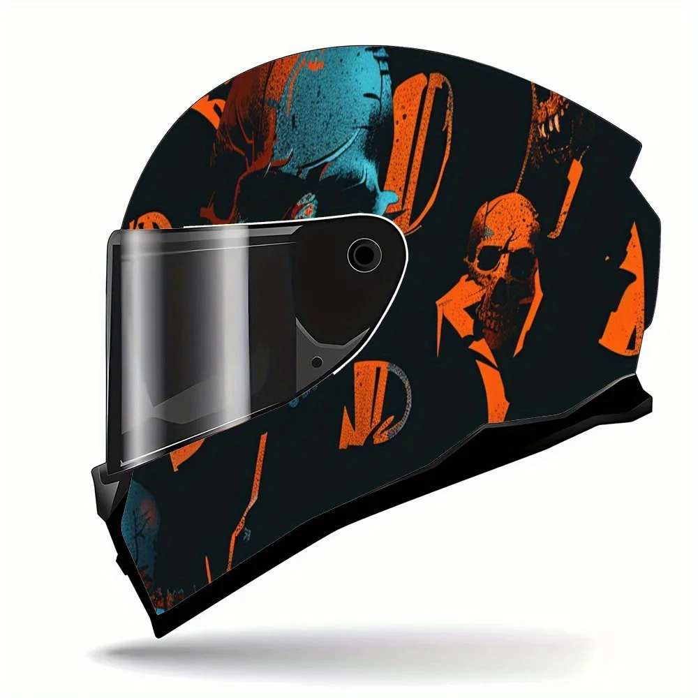 Trendy Bad Worded Street Art integraalhelm vinyl wrap sticker, waterdichte krasbestendige zelfklevende PVC-stickers, Artisti