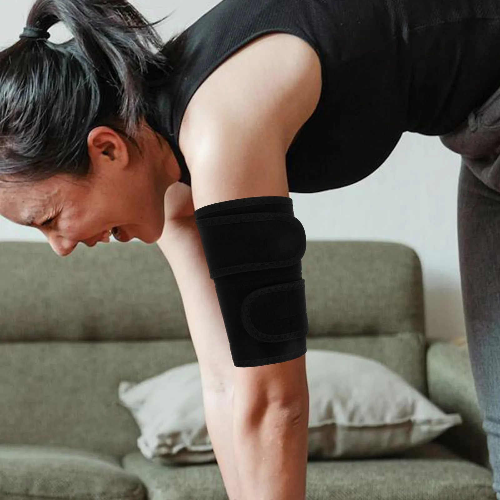 

1 Pair Adjustable Arm Bands Sweat Wraps For Women Fitness Slimming Sleeves Running Workout Sauna Sports Muscle Warmth Calorie