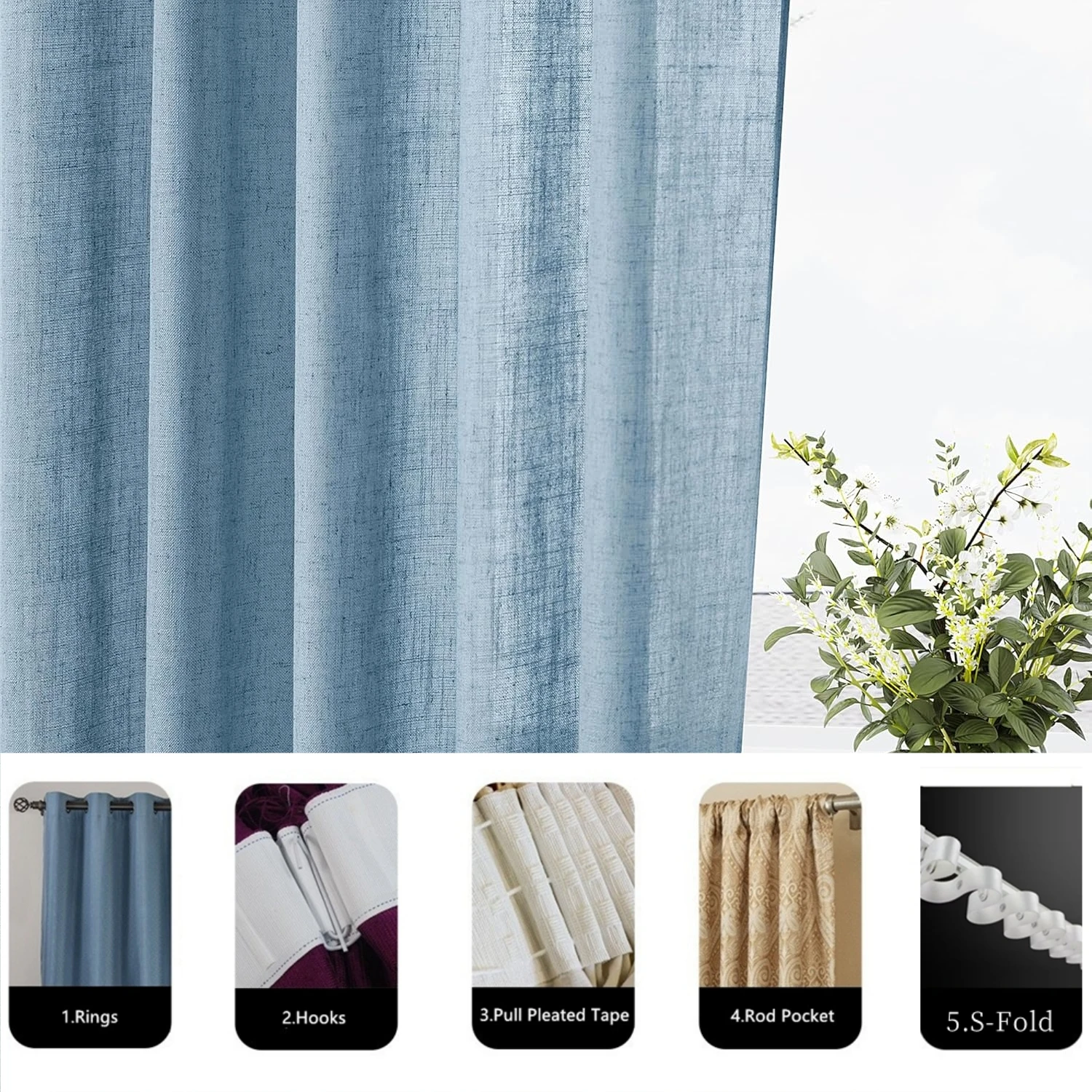 350cm Height Custom Made Sheer Curtain Faux Linen Tulle Living Room Window Curtains Bedroom Curtains Drapes