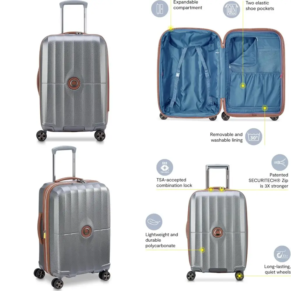 

Расширяемая крышка-спиннер, графитовый 21-дюймовый легкий дорожный чемодан для ручной клади с прочными колесами