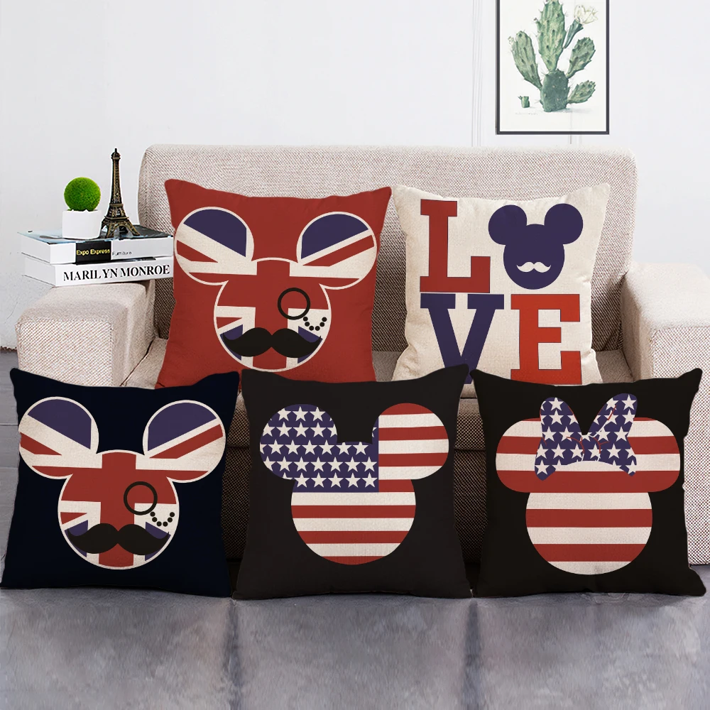 

American British Flag Customized Cushion Cover Home Decorative Euro Retro Vintage Throw Pillow Case