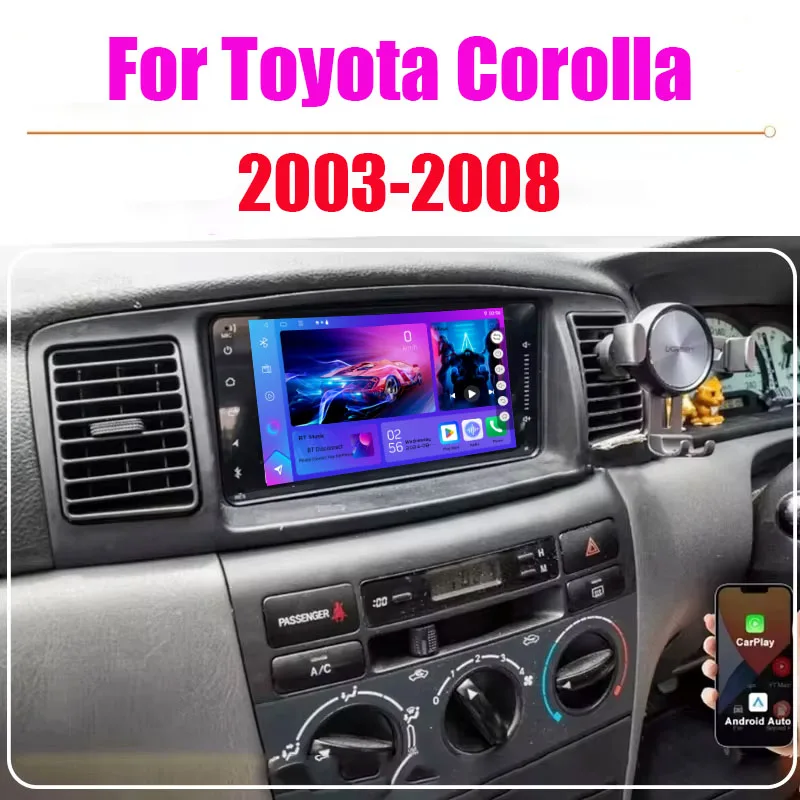 

7 inch 128GB Car Stereo Radio For Toyota Corolla 2003-2008 Carplay Android Multimedia Player Auto Wireless Head Unit BT GPS Navi