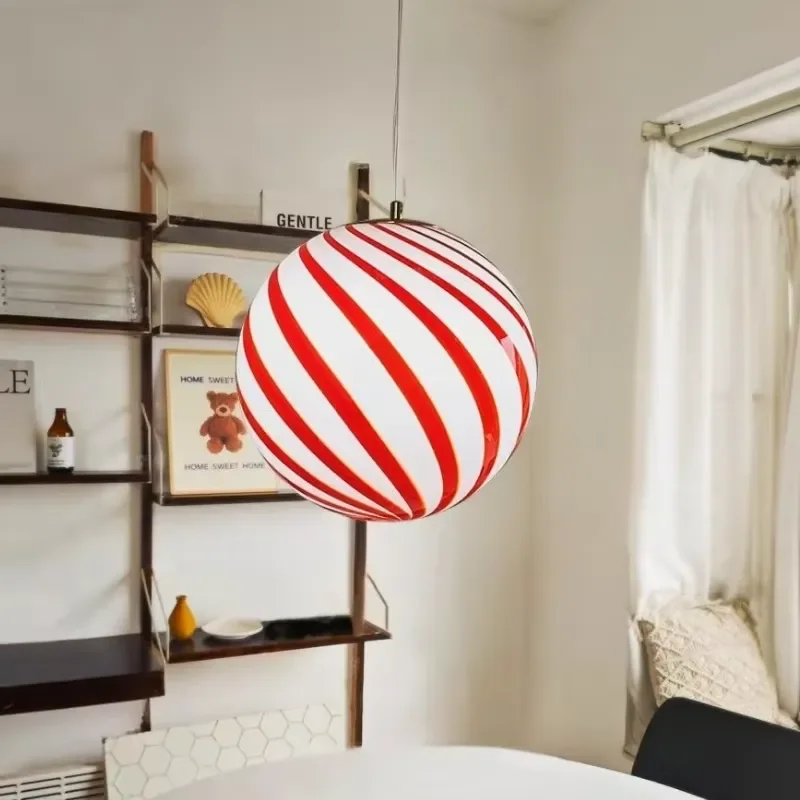 Colorful Ball Chandelier Glass Modern Pendant Light for Bedroom Living Room Home Shop Art Lamps Hall Home Decor Design Lamp