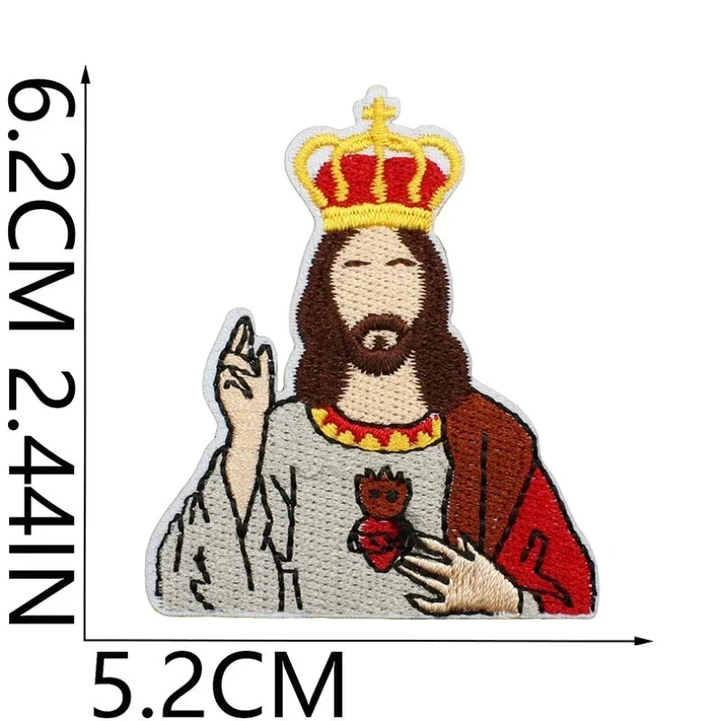 Jesu Loves You Patch Faith Figure Embroidery Chapter Boy Upper Tie Bless You Embroidery Cloth Sticker