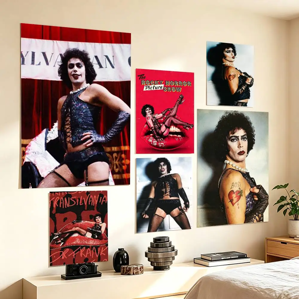 Gothic Style Tim Curry Rocky Horror  Poster HD Self Adhesive Waterproof Wall Art Ideal for Home Office Dorm Gift