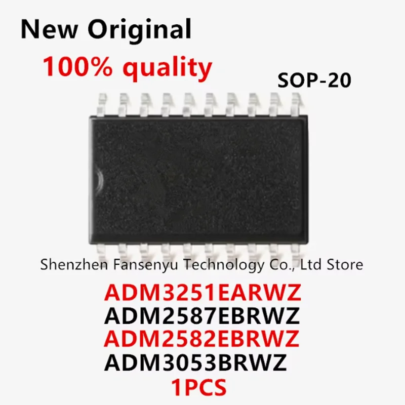 

(1piece)100% New ADM3251EARWZ ADM2587EBRWZ ADM2582EBRWZ ADM3053BRWZ ADM3251E ADM2587E ADM2582E ADM3053 sop-20 Chipset