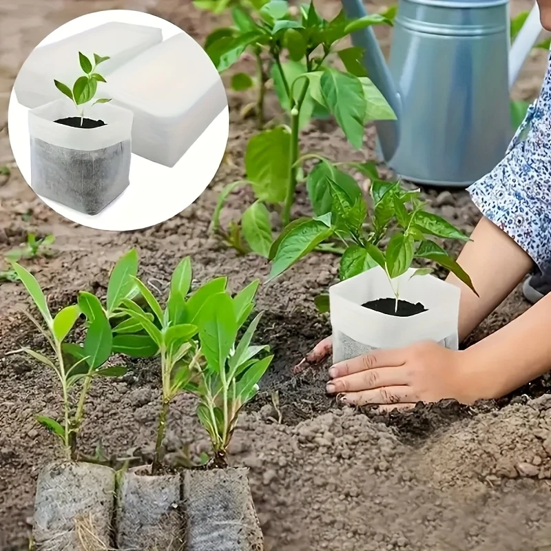 10*8cm Biodegradable Non‑Woven Nursery Bags Eco‑Friendly Seedling Grow Container Sapling Planting Bags For Garden Tree