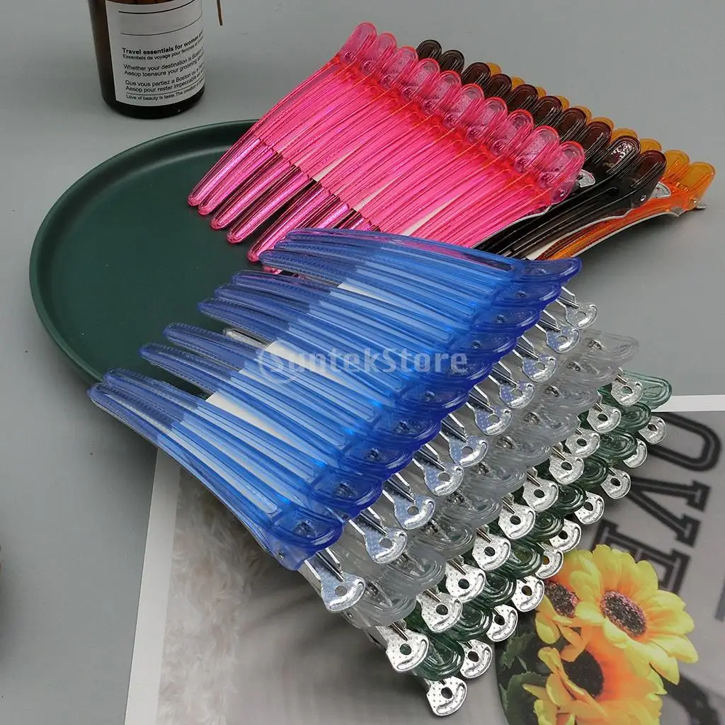 10Pieces Hair Clips Hairdressing Sectioning Clamps Salon Section Clips Grip