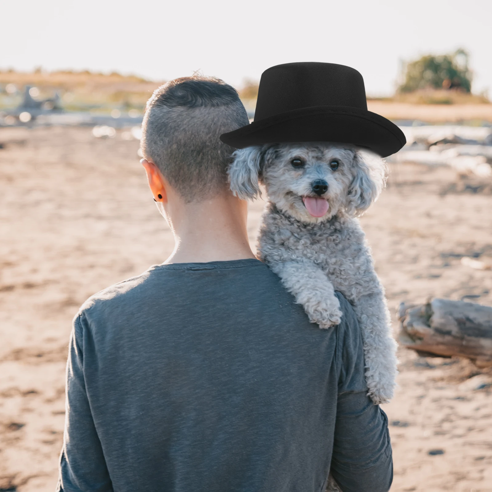 

Pet Gentleman Hat Adorable Dog Cat Kitten Decorative Bow Tie Soft Material Pet Cap Cosplay Hat For Dogs Festival Puppy Accessory