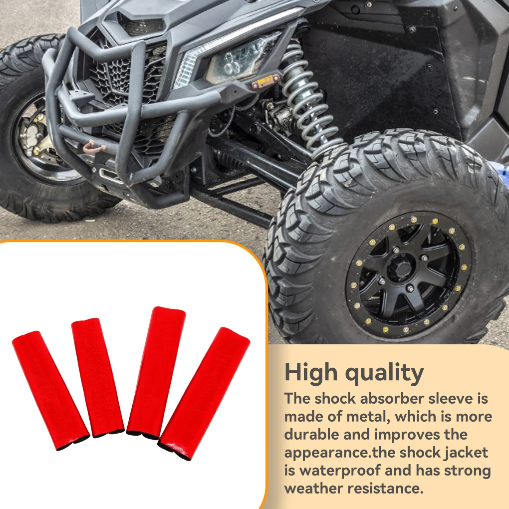 

4Pcs Shock Absorber Dust Cover Dustproof Guard Damper Cover Set Blue