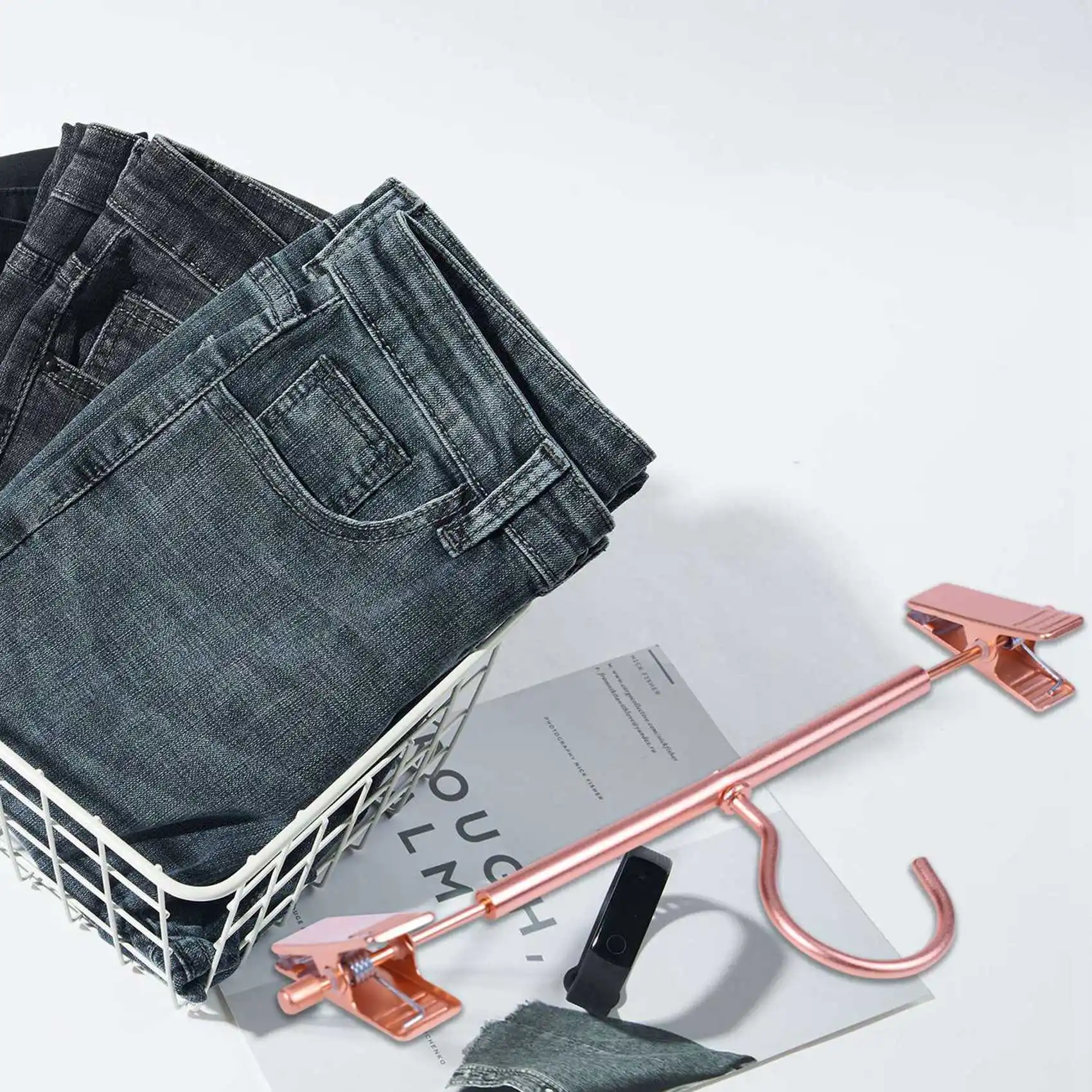 

BAAJ-20 шт. высокопрочных прочных брюк из розового золота, нижняя вешалка для юбки с зажимом