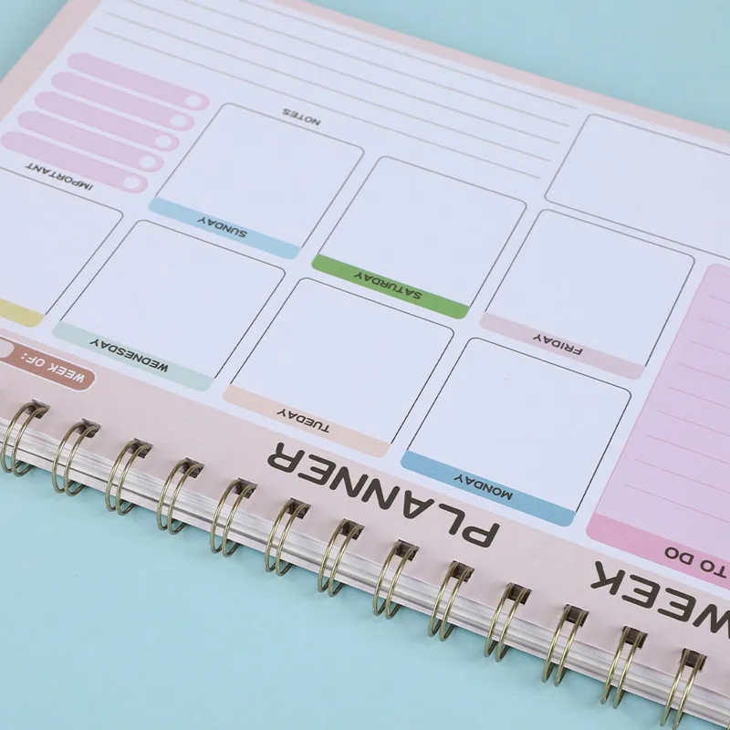 2024 Desk Calendar Hardcover Delicate Mini Desktop Note Coil Schedule Plan Book Office School Supplies