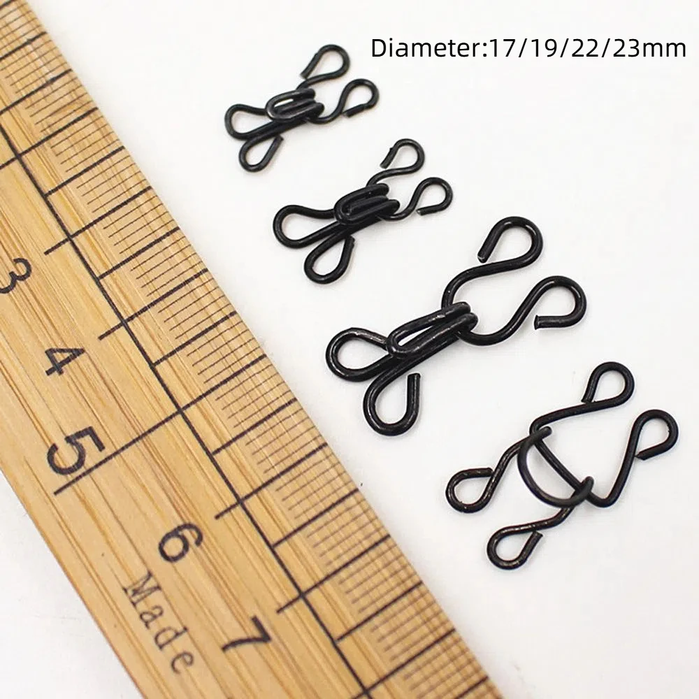 10 قطعة/المجموعة بسيطة DIY إغلاق غير مرئي للملابس سبيكة البرازيلي مشبك الحرفية مشبك الخياطة هوك و العين سترة السنانير استبدال