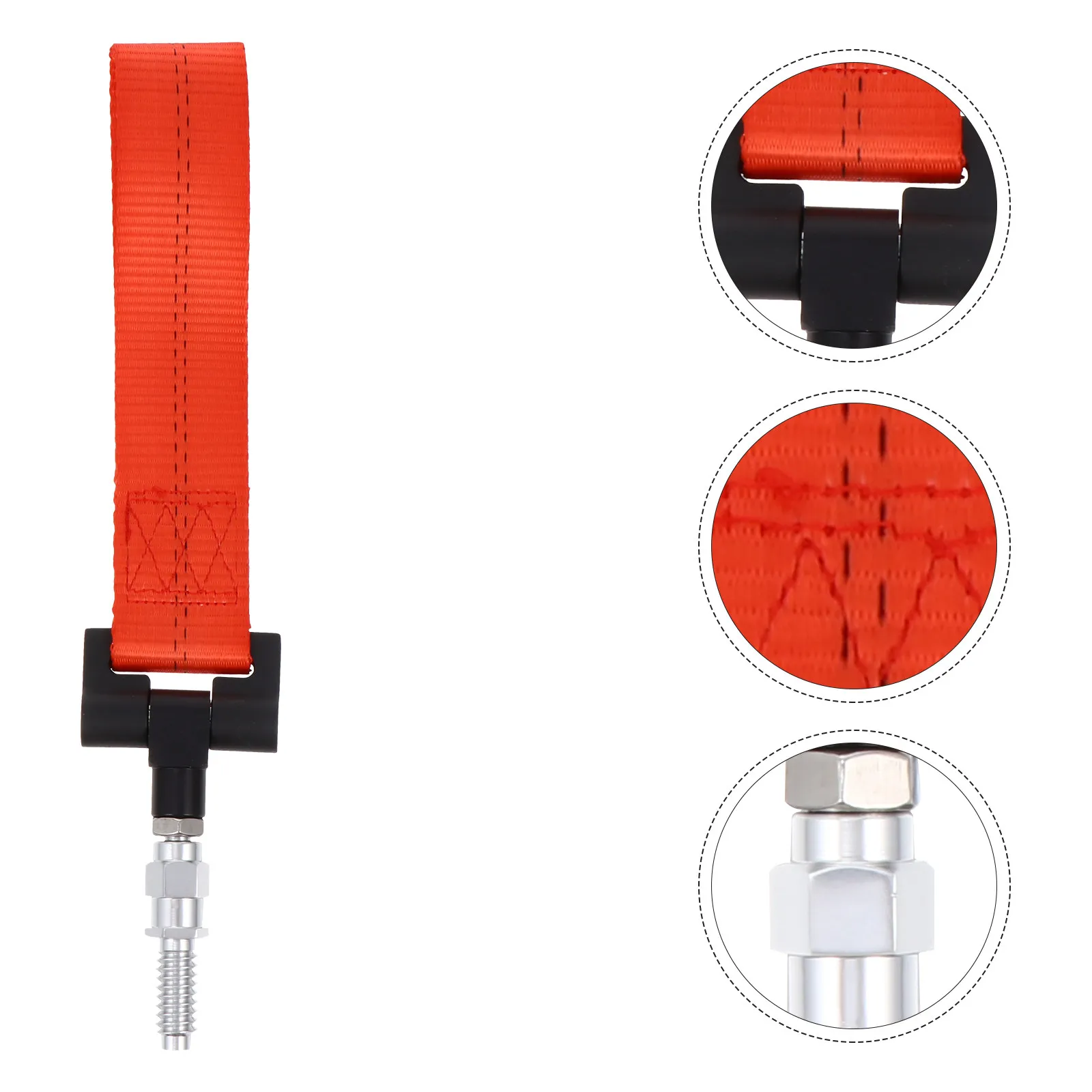 

1Pcs Heavy Duty Tow Strap for Car Front Bumper Aluminum Alloy Nylon Portable Towing Belt Racing Modified Vehicle Tool Accessory