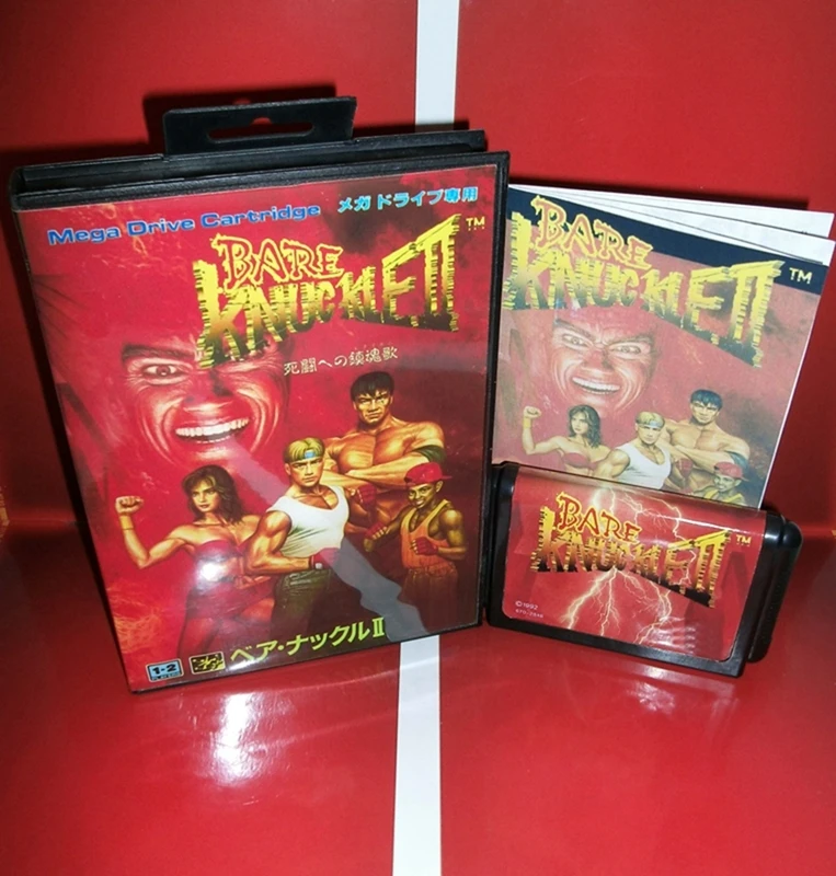 

Bare Knuckle 2 with Box and Manual for 16 Bit Sega MD Game Cartridge Megadrive Genesis System