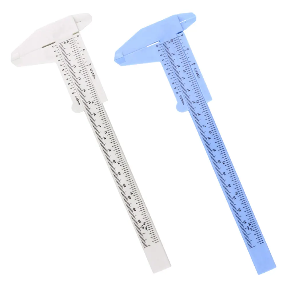 

2pcs Plastic Measuring Plastic Caliper 150Mm Tool Caliper Tool for Tattoo Jewelry Buttons Compact Design High Precision