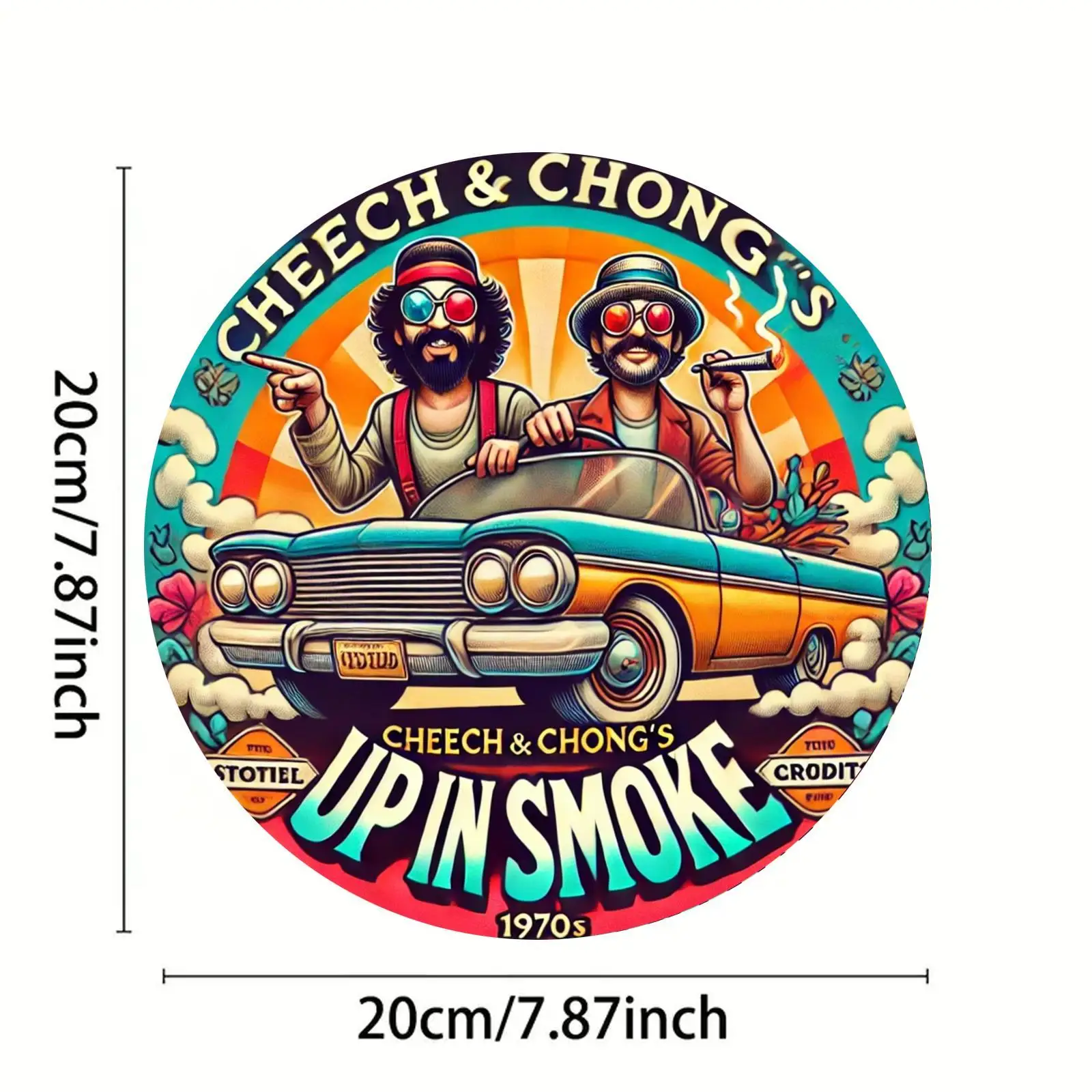 Vintage Round Tin Sign - 