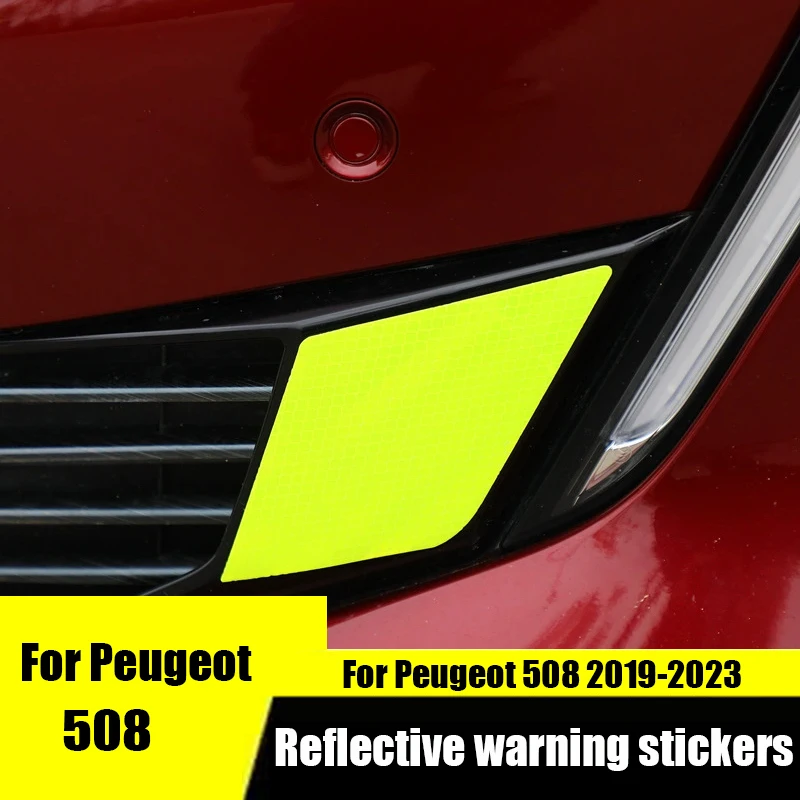 For Peugeot 508 2023 2022 2021 2020 2019 Reflective sticker car warning sticker decoration