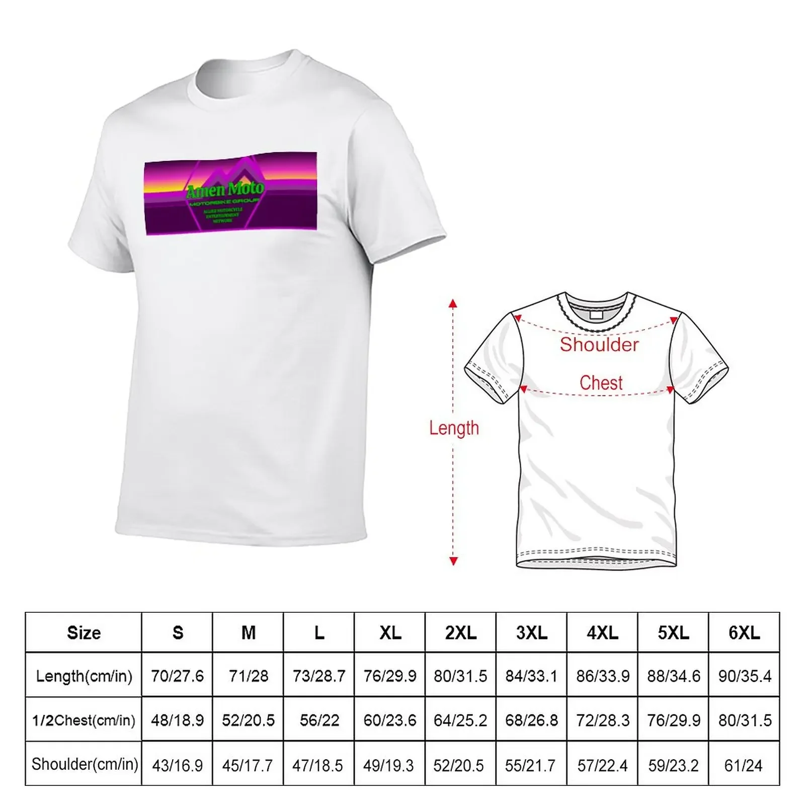 New Sunset! Amen Moto Motorbike Group Mountains Wide Logo T-Shirt summer tops mens champion t shirts