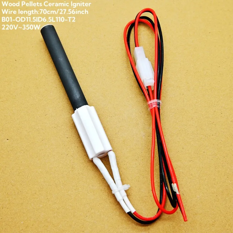 For 220V 350W Ceramic Igniter Heating Tube Replacement Ignition Rod For Wood Pellet Stove BBQ Grill Spare Parts