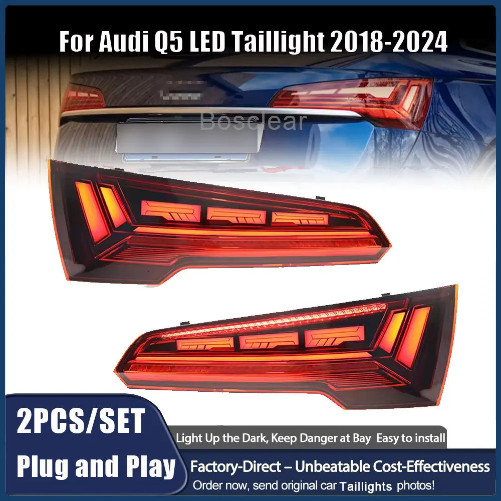 

Taillights Assembly for Audi Q5 2018 2019 2020 2021 2022 2023 2024 Dynamic Signal LED Lamps Plug and Play Automotive Accessories