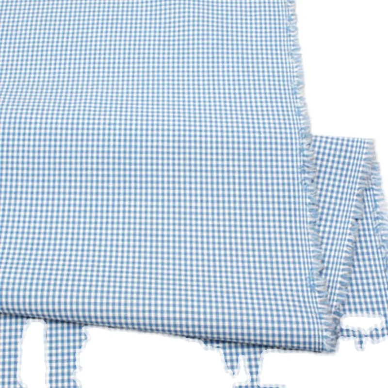 L100cm X W150cm Pure Cotton Check Fabric Handmade Home Solid Color Tablecloth Pillow Curtain Picnic Bed Sofa Crafts Materials