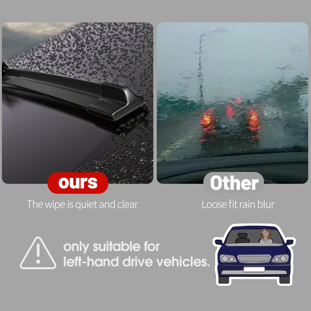 2 ชิ้น สำหรับรถยนต์โตโยต้า เอฟเจ ครุยเซอร์ ปี 2006-2023 2015 2016 2017 2018 2019 2020 2021 2022 ใบปัดน้ำฝนกระจกหน้ารถ