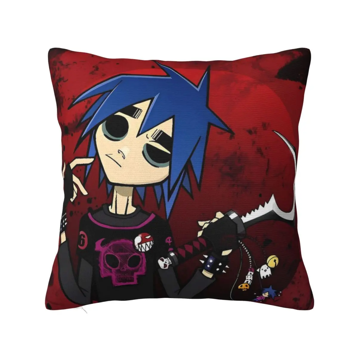 British GorillazS Virtual Band Rock Pillow Cover Funny Pillow Case Soft Cushion Cover Pillowcases For Sofa Bedroom Home Decor