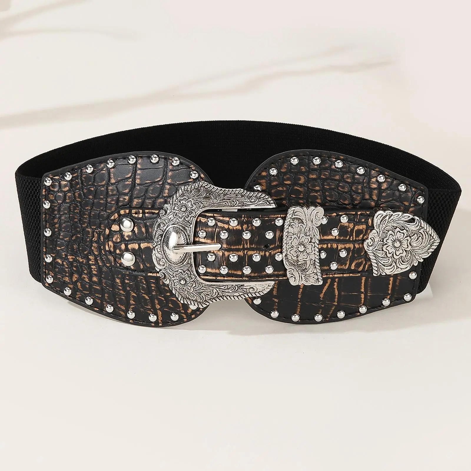

Womens Elastic Waist Belt Lady Stylish Waistband for Sweater Clothing Accessory