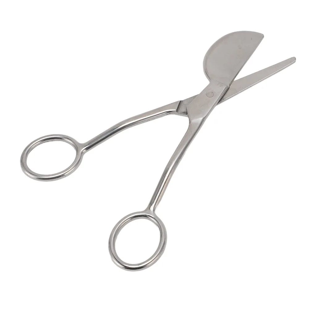 Double Bent Handle Duckbill Scissors 6 Inch Curved Offset Handle Applique Scissors Silver Tufting Scissors Carpet Pile
