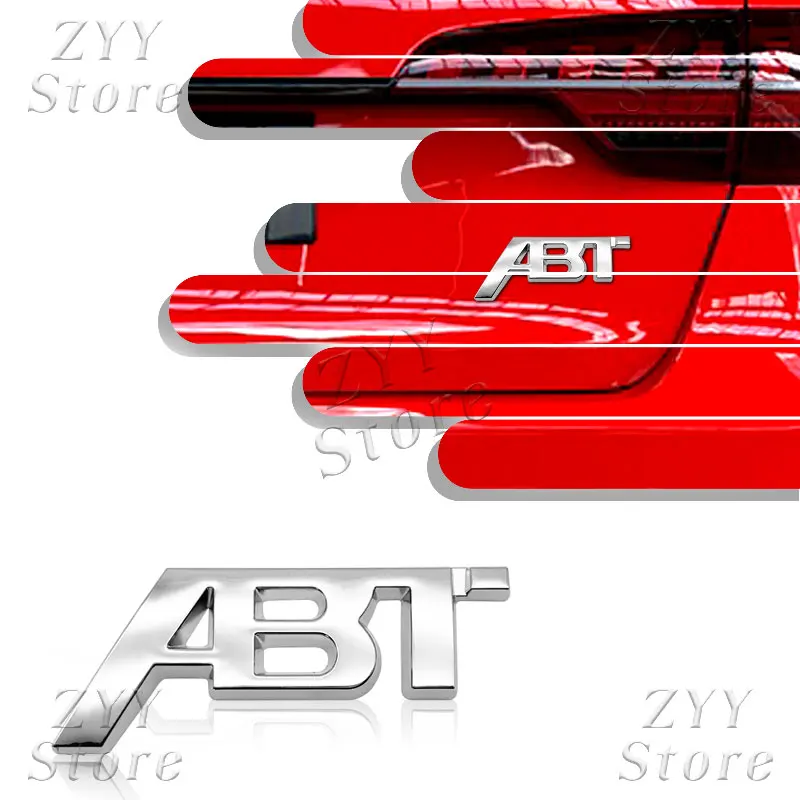 ثلاثية الأبعاد المعادن ABT شعار سيارة الجبهة شواء شعار الخلفي الجذع شارة ملصق ل SQ5 RS3 RS4 RS6 S3 S5 Q5 Q8 A3 A4 A6 ABT ملصق مائي