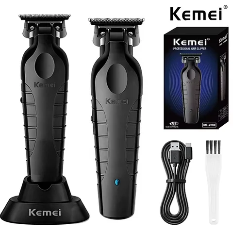 Kemei KM-2299 máquina de cortar cabelo elétrica profissional máquina de cortar cabelo recarregável usb barbeiro aparador de cabelo elétrico masculino