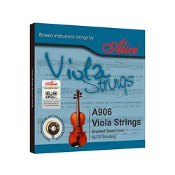 Alice A906 Viola Strings Braided Steel Core Ni-Fe Winding 1 Set/4 Strings Suitable for 16