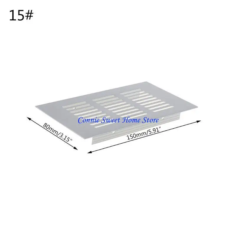 LXAF 150-500mm Perforated Sheet Air Vent Ventilation Grille Cover Perforated Sheet Web Plate Aluminium Air Vent Louvred Grill