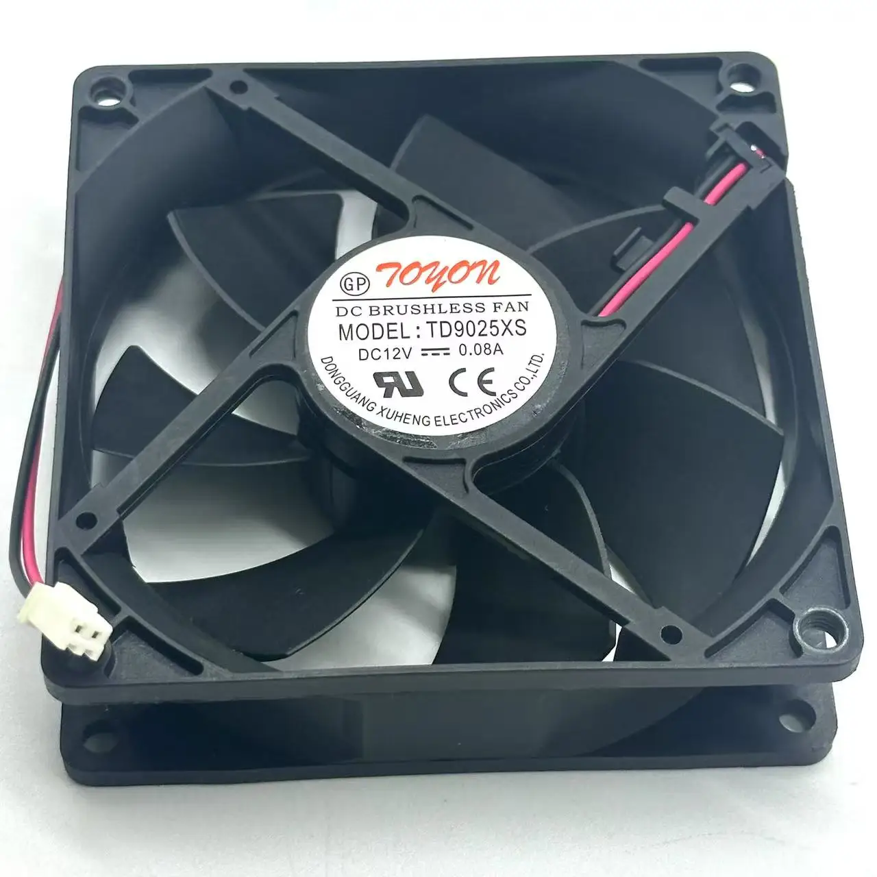 

TOYON TD9025XS DC 12 В 0,08 А 90x90x25 мм 2-проводной охлаждающий вентилятор для сервера
