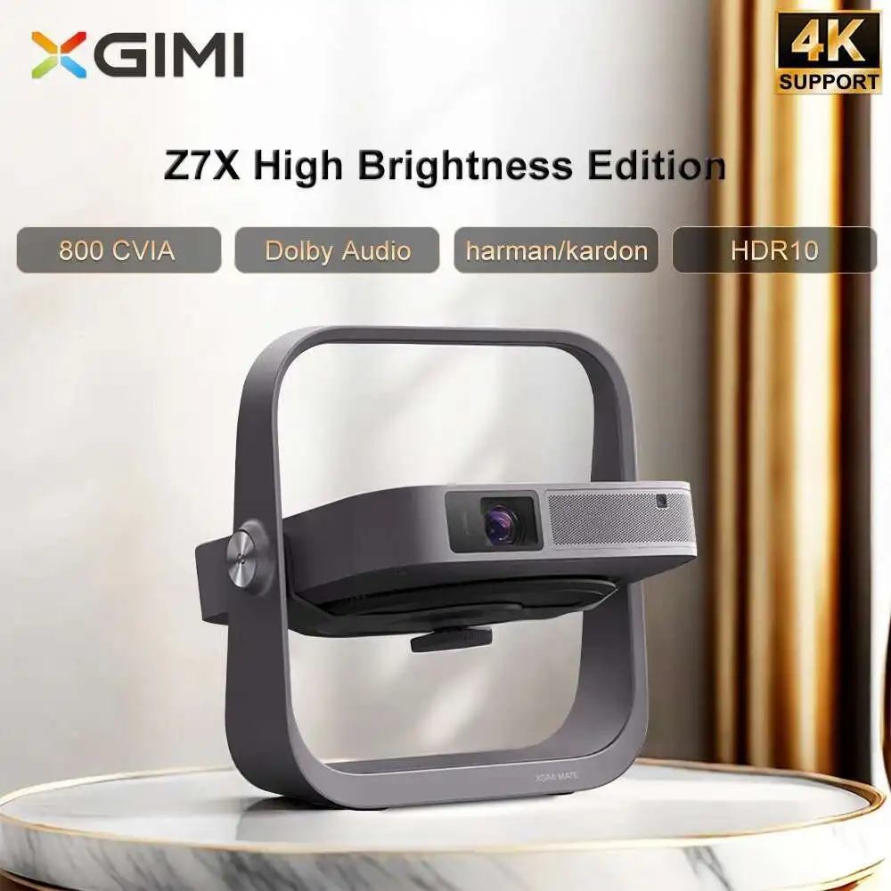 VOXFLX FOR XGIMI Z7X DLP Projector 4K Support High Brighess  Full HD 3D Android Wifi Beamer For Home Theater With Dolby Audio